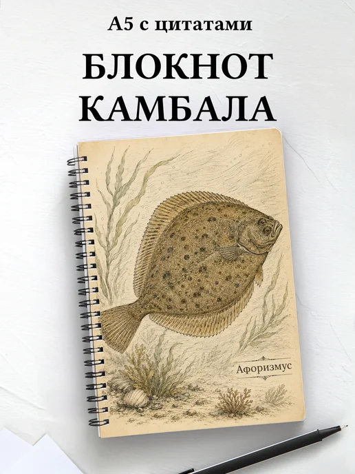 Блокнот Камбала с мотивирующими цитатами