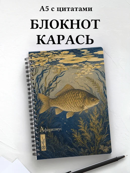 Блокнот Карась с мотивирующими цитатами