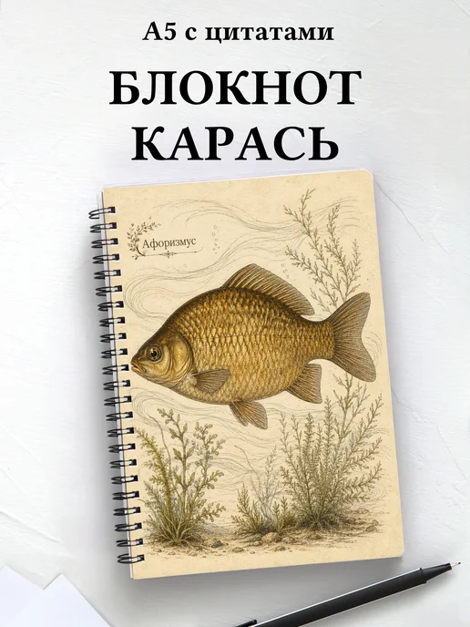 Блокнот Карась с мотивирующими цитатами
