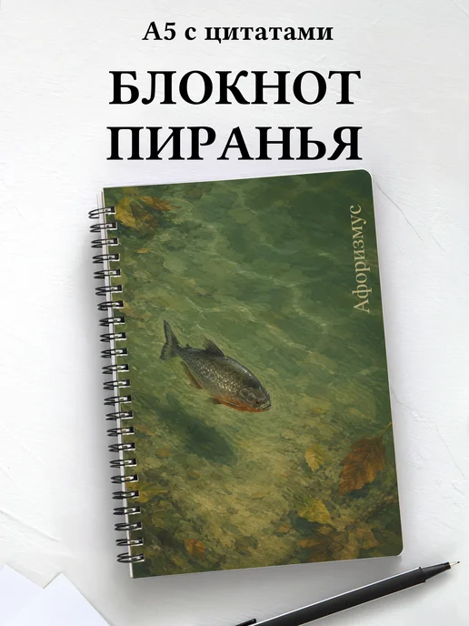 Блокнот Пиранья с мотивирующими цитатами