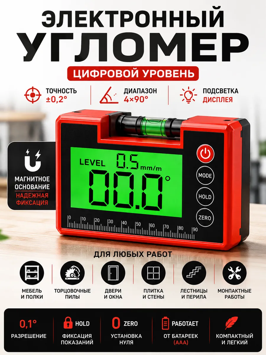 Угломер электронный цифровой