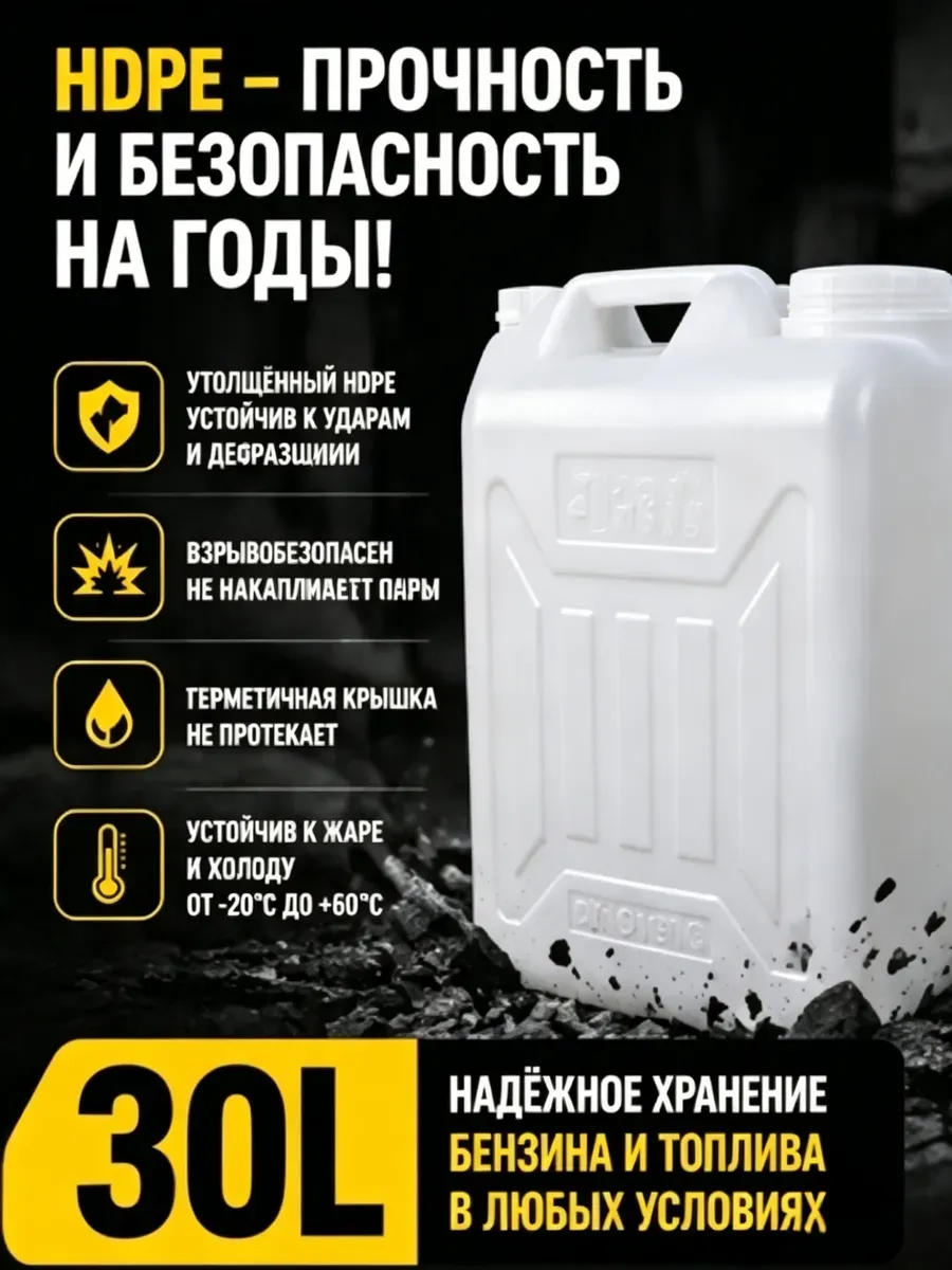 канистра для бензина 30л пластиковая