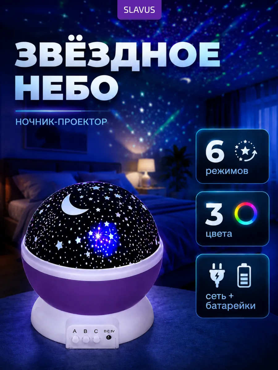 Ночник проектор Звездное небо