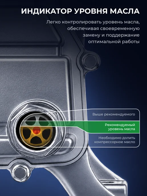 NODERTEK Компрессор воздушный масляный, 50л ресивер, 330 л мин, 50 л, 330 л, фото 6