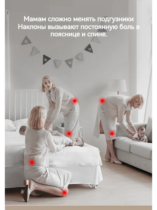 Пеленальный столик складной, серый, фото 4