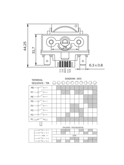 TEKIT Переключатель для духового шкафа ARGESON AC8, вариант, фото 3