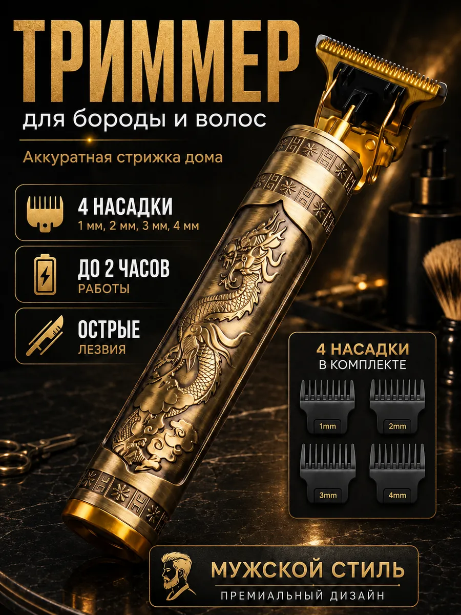 Триммер мужской для бороды машинка для волос