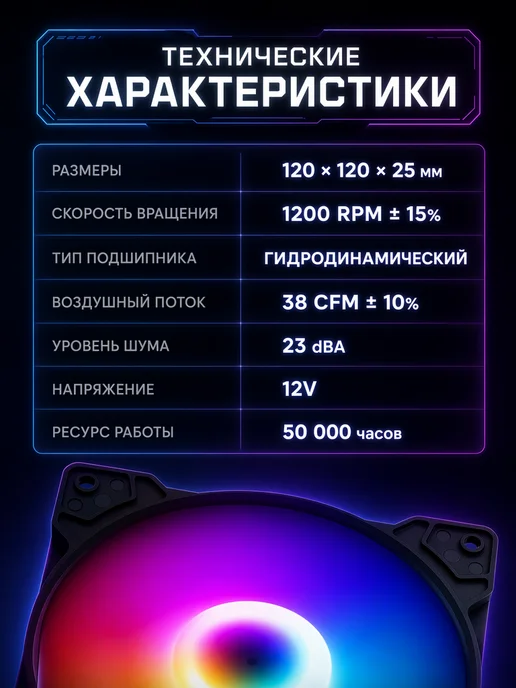 Кулеры для ПК вентиляторы для корпуса с fRGB 3шт, 3 шт, фото 4