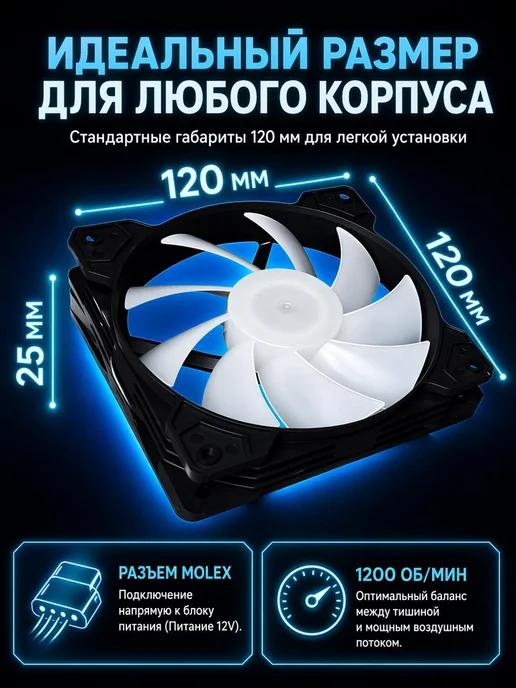 Кулеры для ПК вентиляторы для корпуса с fRGB 3шт, 3 шт, фото 6