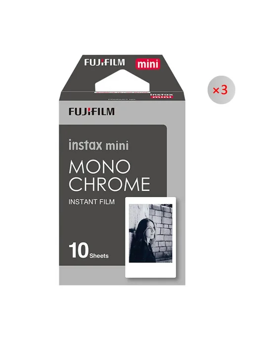 FUJIFILM Instax Mini Monochrome Chrome, 10 листов, 30