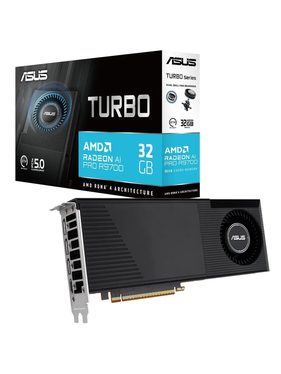 Asus Видеокарта AI Pro R9700 32 ГБ RTL (90YV0MN0-M0NA00)