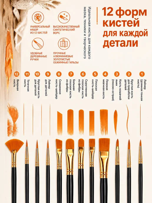 Panvenbo кисточка для рисования, вариант, фото 5