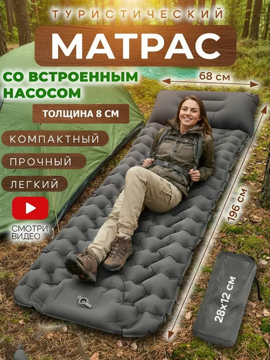 Коврик туристический Матрас надувной