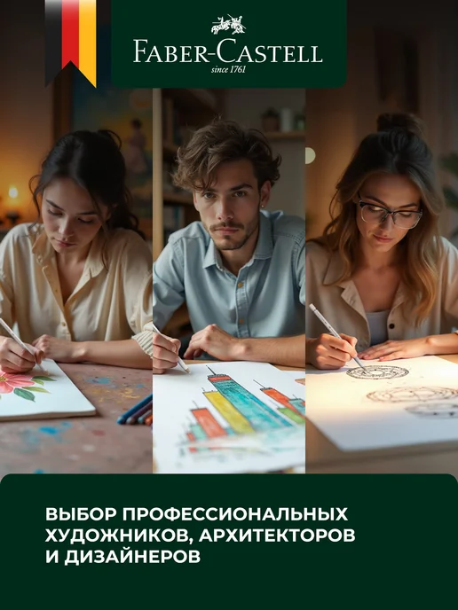 Faber-Castell Чернографитные карандаши черные 2шт, 2 шт, фото 7