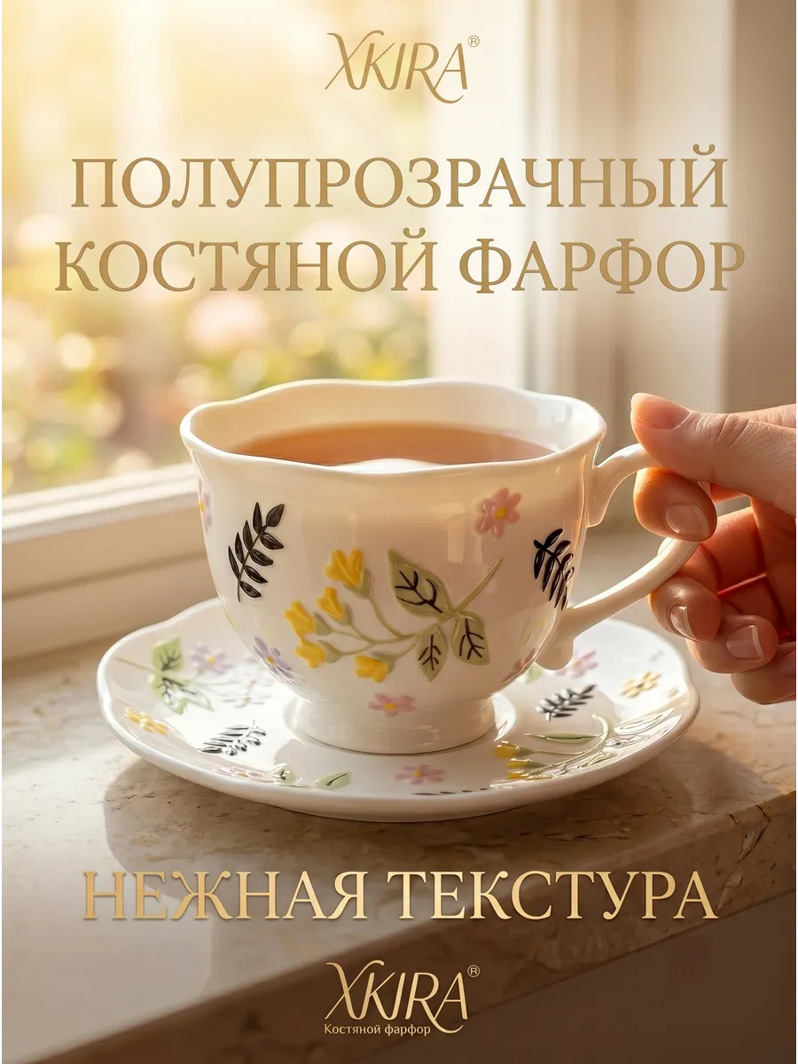 чашка для кофе с блюдцем 300ml фарфоровая чашка для чая