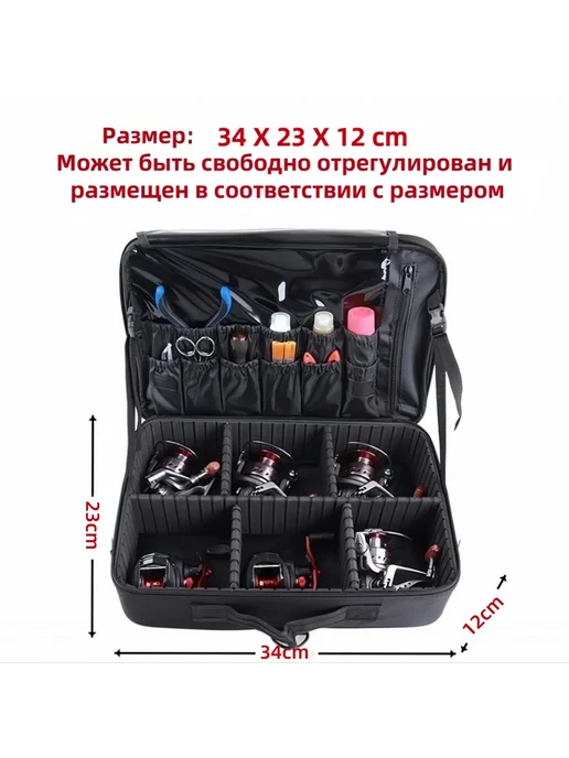 Сумка рыболовная для аксессуаров снастей катушек и приманок, вариант, фото 2