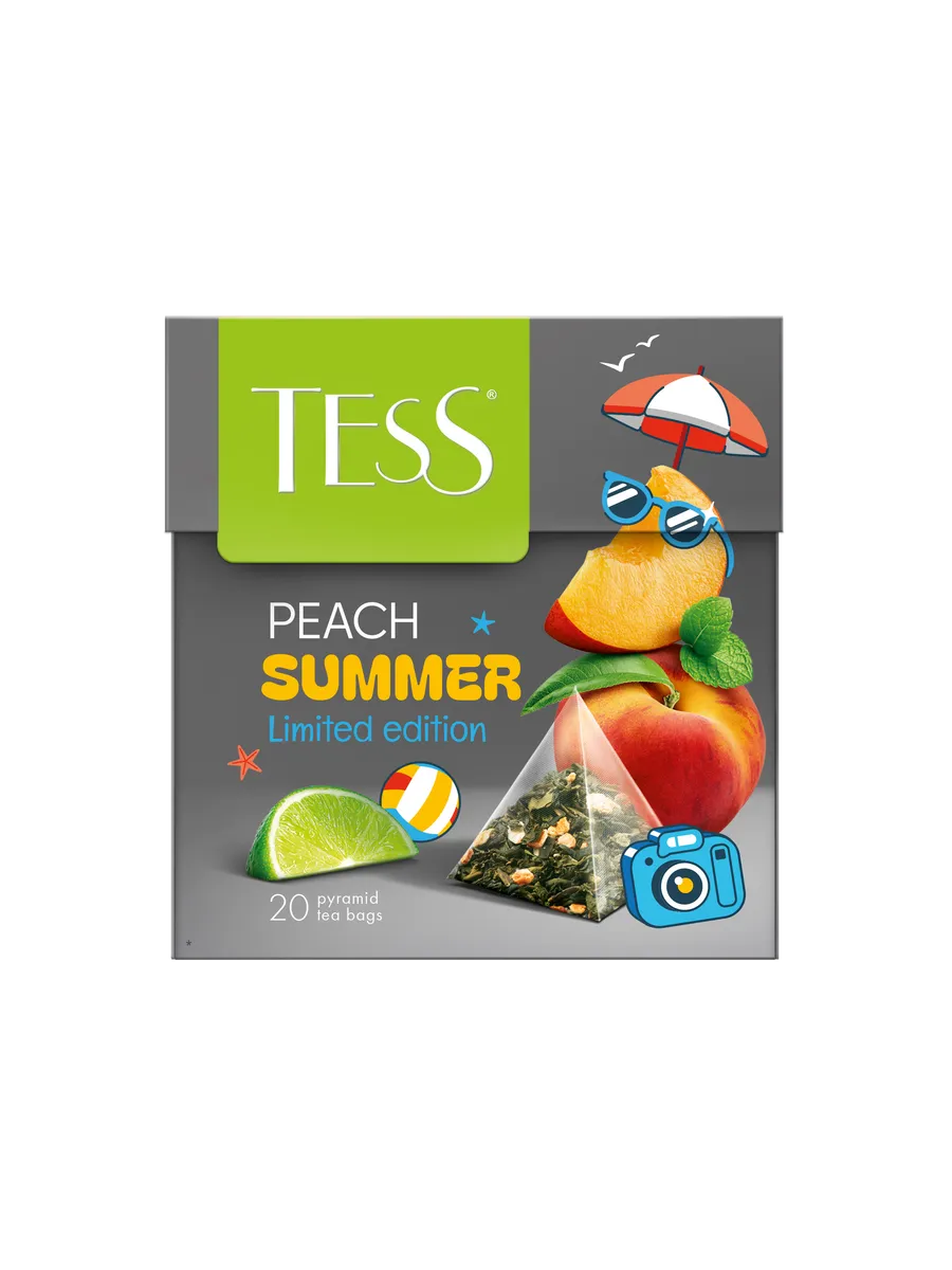 Чай зеленый Peach Summer, в пирамидках, 20 шт
