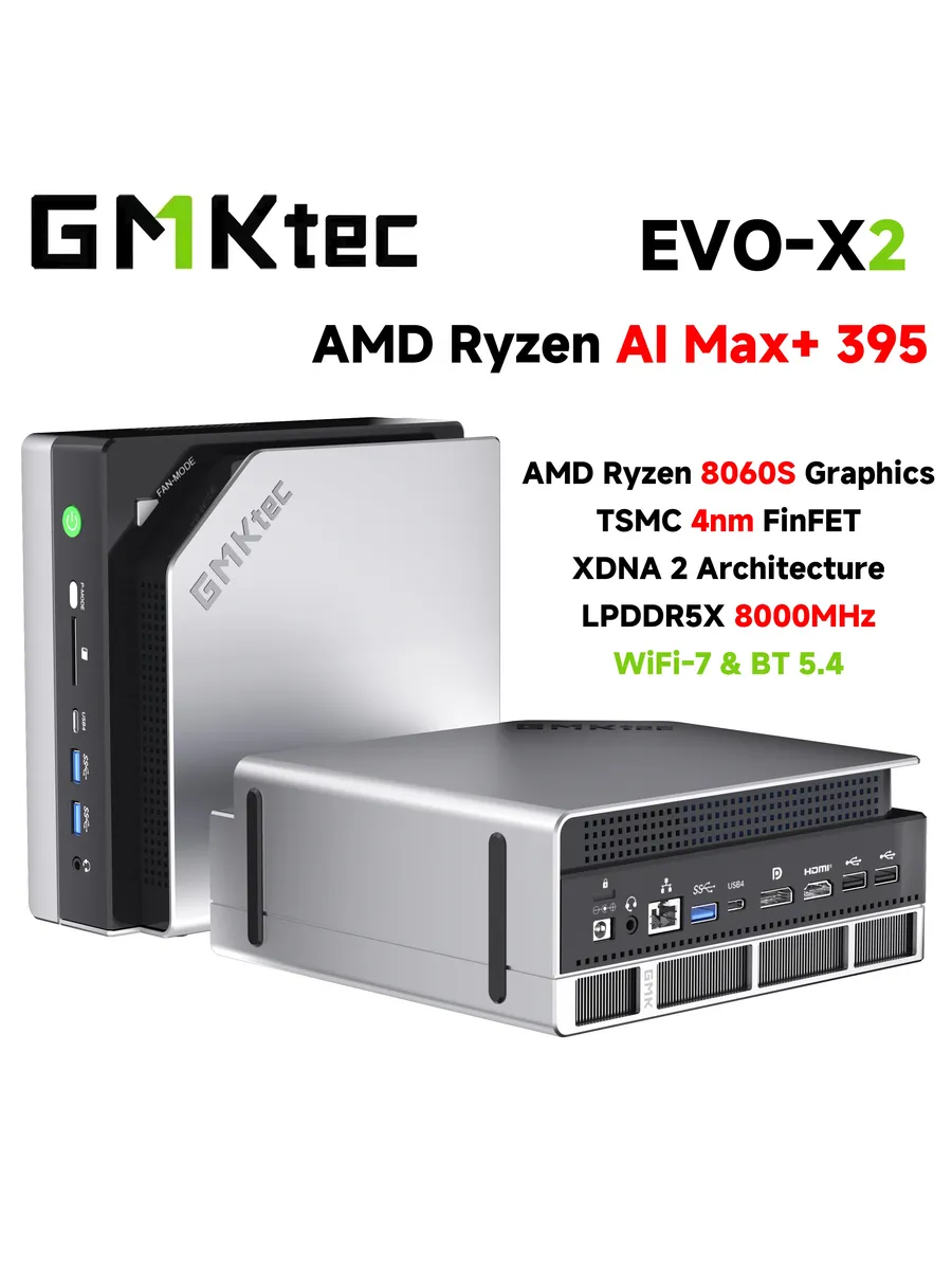 Мини-ПК GMKtec EVO-X2 Next Gen Ryzen AI Max+ LPDDR5X 128GB 4