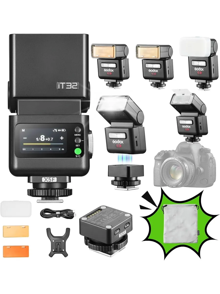 ФотовспышкаGODOX iT32 TTLбеспроводной триггер X5FдляFujifilm