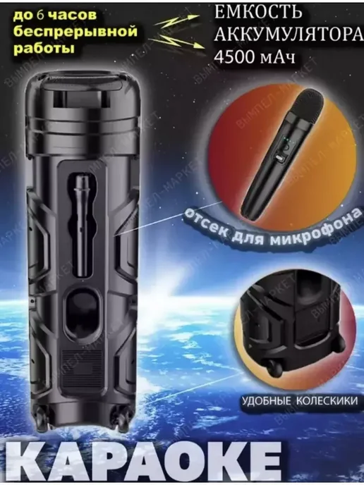SAPARALI Портативная колонка с микрофоном ZQS8301, вариант, фото 3