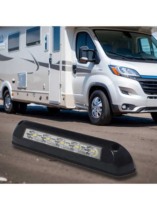 Для RV 12V LED аварийная подсветка водонепроницаемая, черный, фото 7