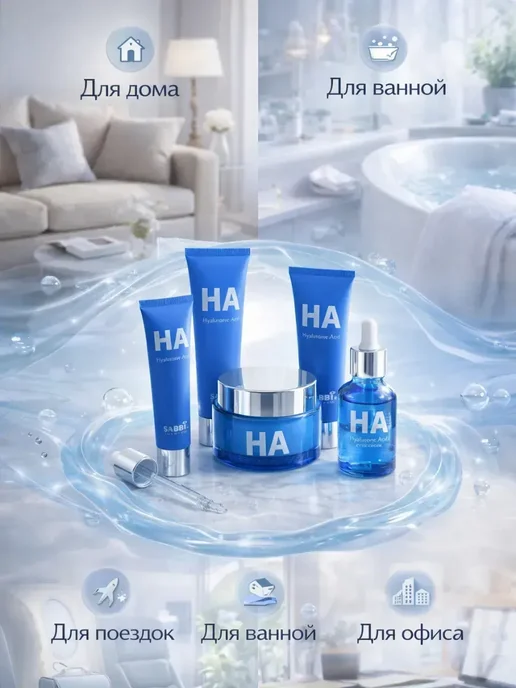 Ай2022 Косметический набор для увлажнения кожи лица и рук, синий, фото 4