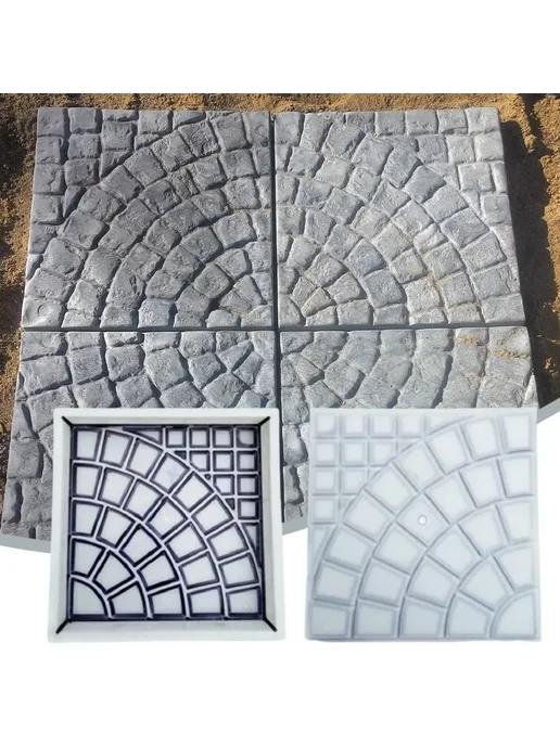 Форма для кирпича из пластика, многоразовая, 25x25x4см, 25x25x4 см, фото 2