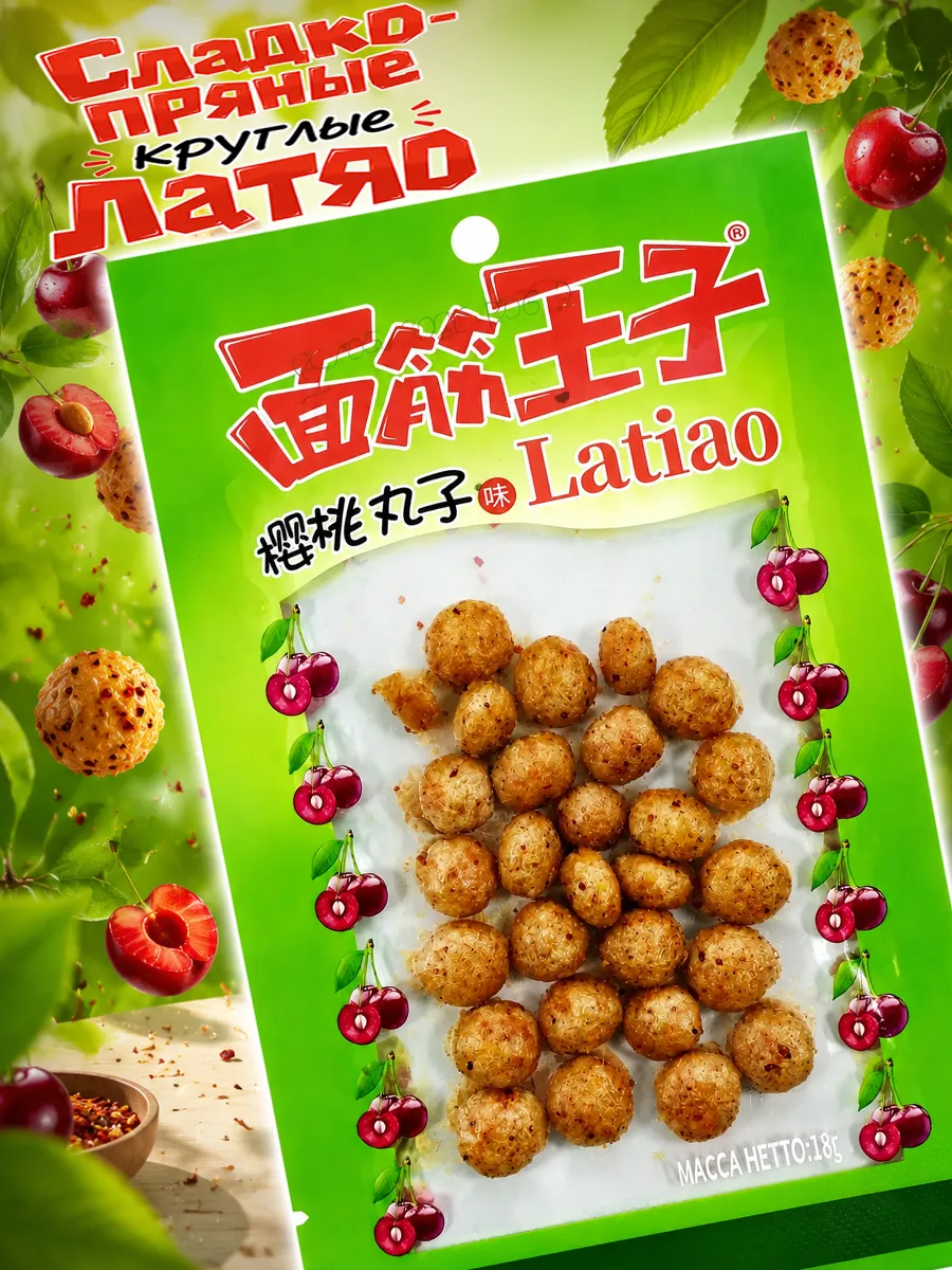 Китайские снеки из соевого мяса, сладко-пряные латяо