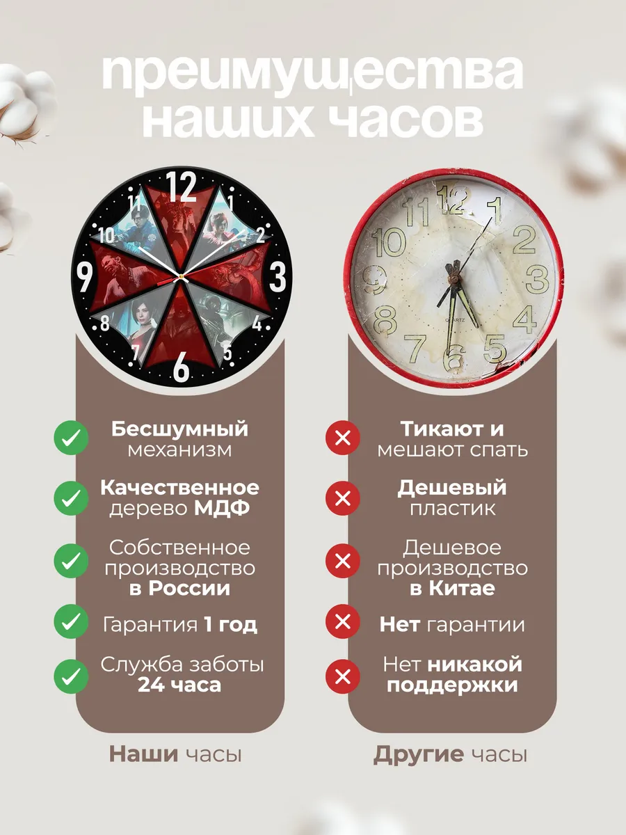 Часы настенные "Resident evil лого" — фото 10