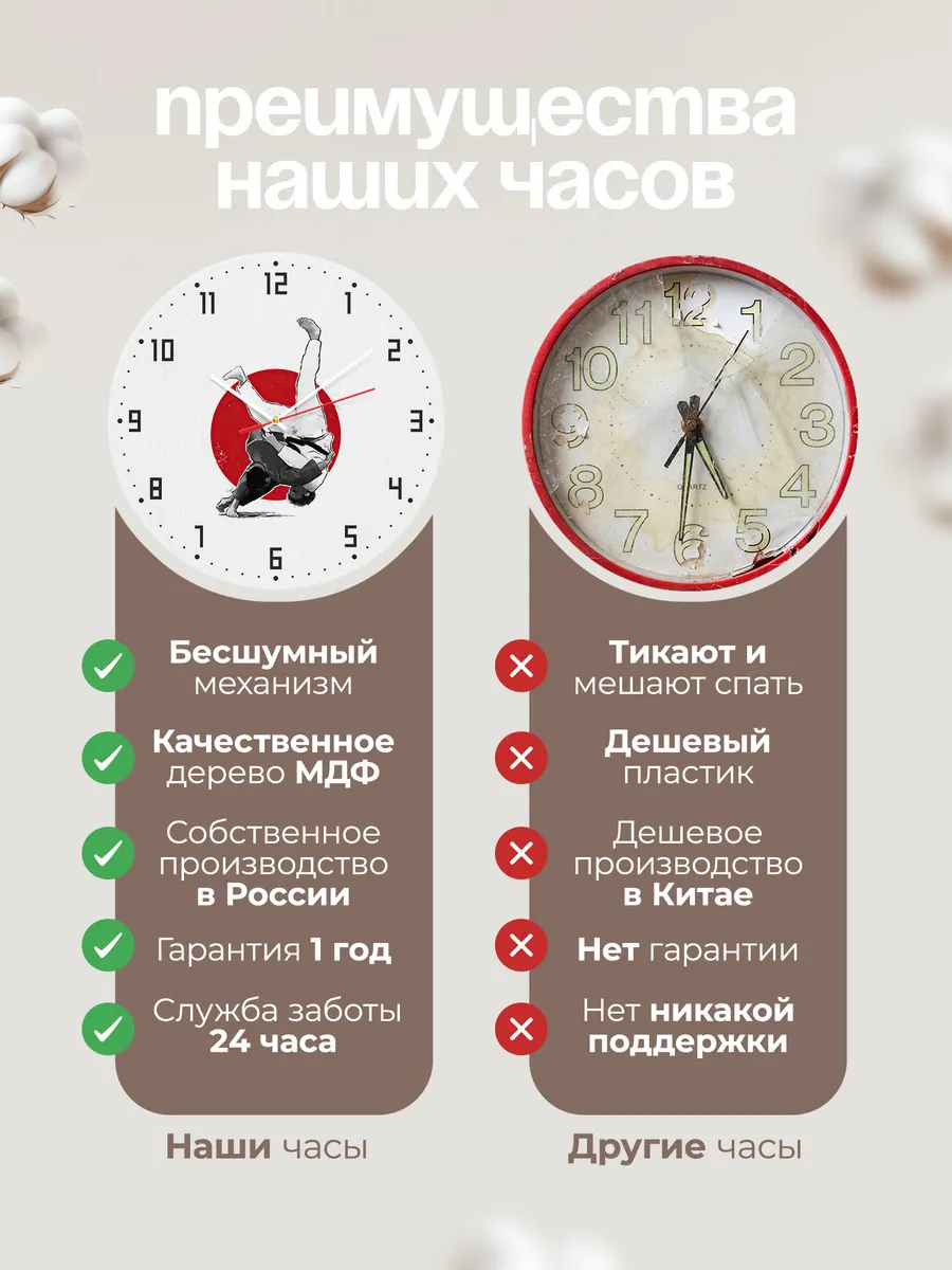Часы настенные "Дзюдо" — фото 10