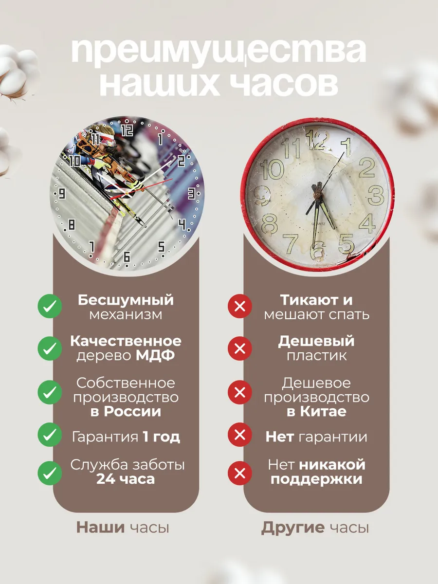 Часы настенные "Биатлон" — фото 10
