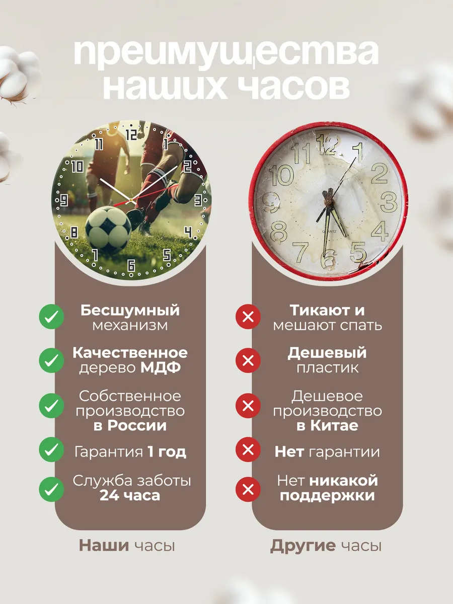 Часы настенные "балельщику футбола" — фото 10