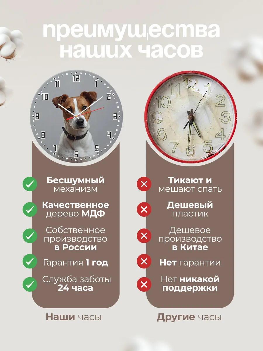 Часы настенные "Джек рассел терьер" — фото 10