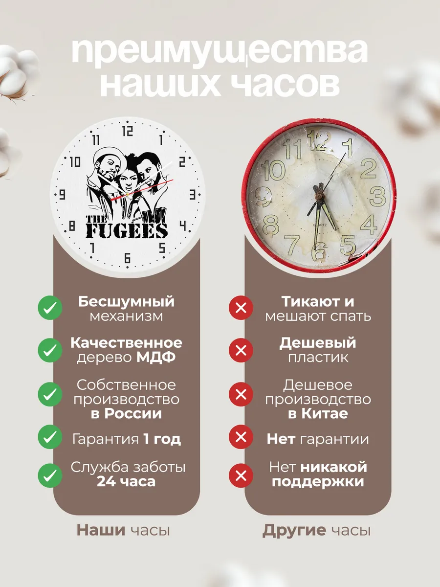 Часы настенные "группа Fugees" — фото 10