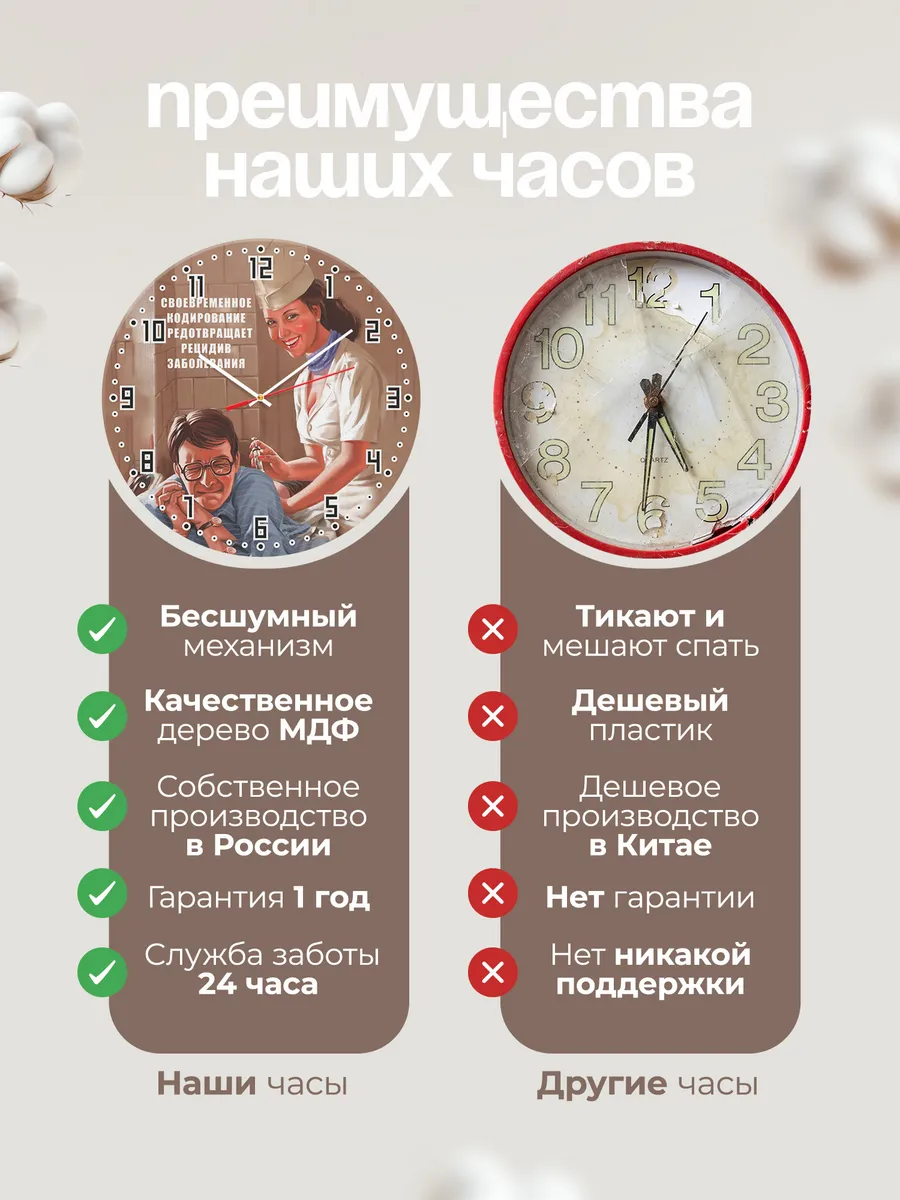 Часы настенные "подарок медсестре" — фото 4
