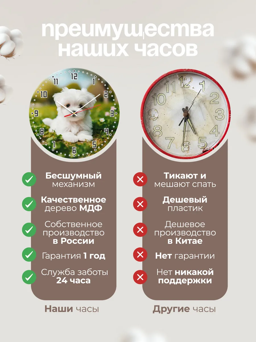Часы настенные "Мальтийская болонка" — фото 10