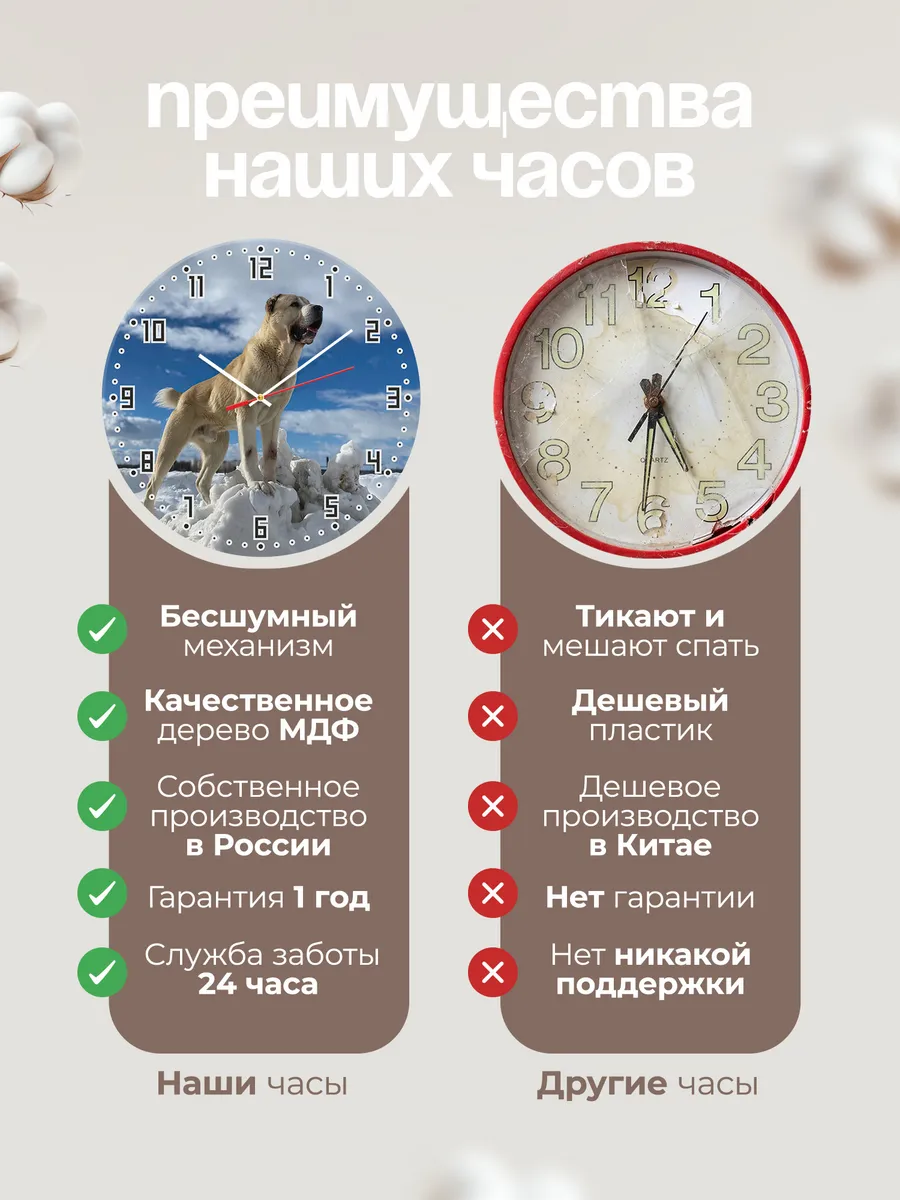 Часы настенные "порода Среднеазиатская овчарка" — фото 10