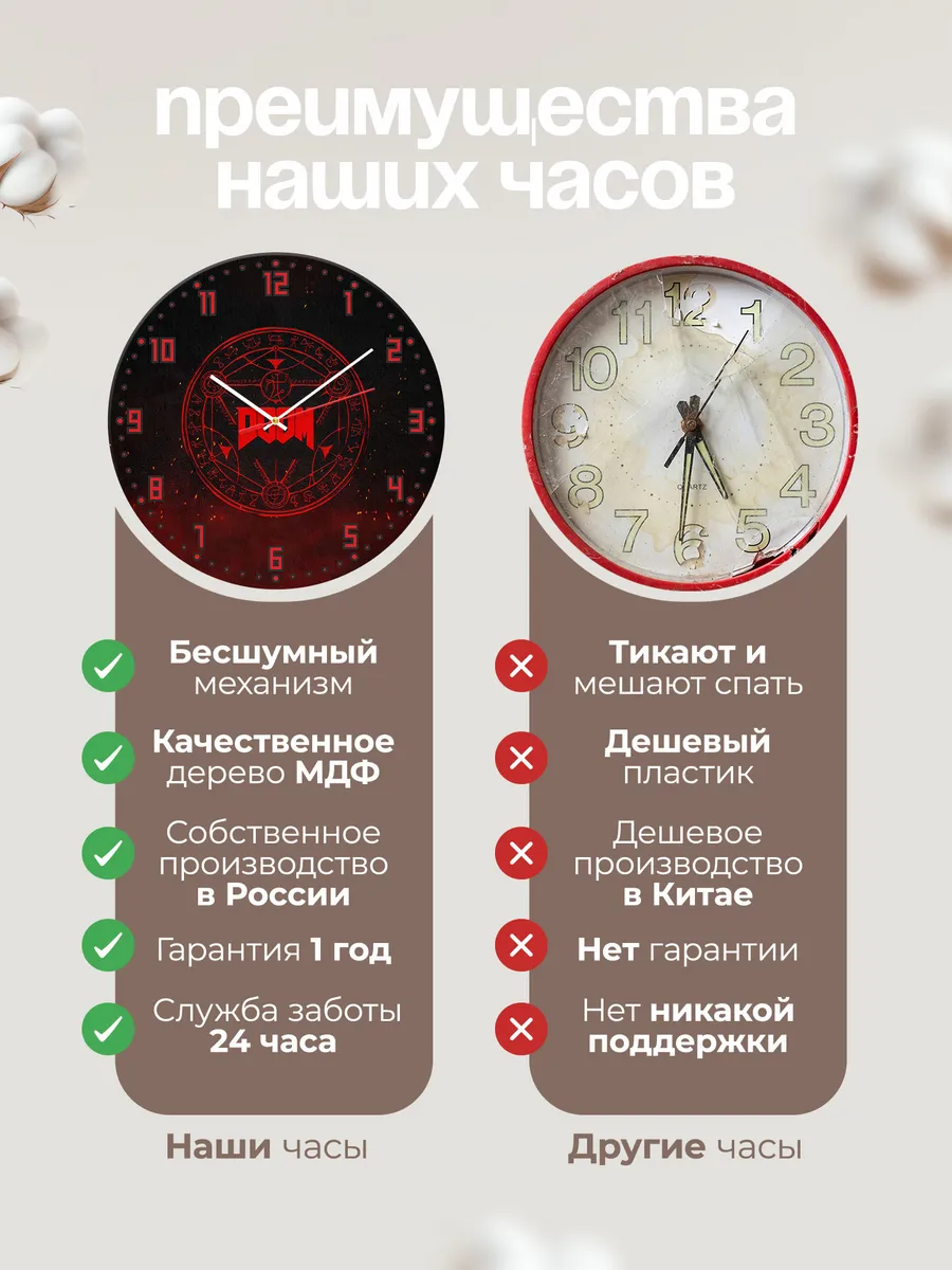 Часы настенные "мерч Doom Eternal" — фото 10