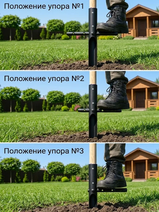Лопата траншейная узкая для прокладки кабелей и труб, черная, черный, фото 3