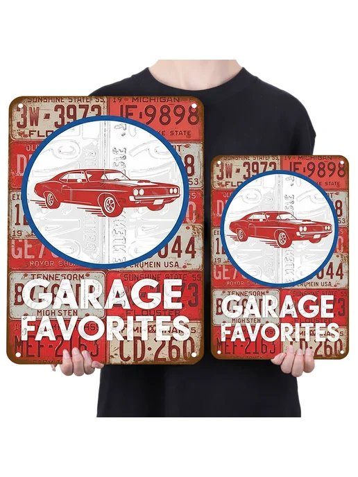 Декоративные металлические таблички Garage Favorites 20x30см, вариант, фото 3