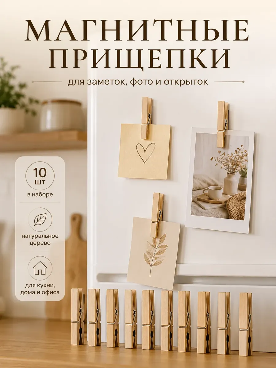 Магнитные прищепки на холодильник