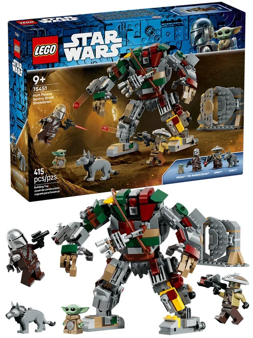 LEGO Конструктор Star Wars 75451 Дворец Хаттов Мандалорец и Грогу, серый
