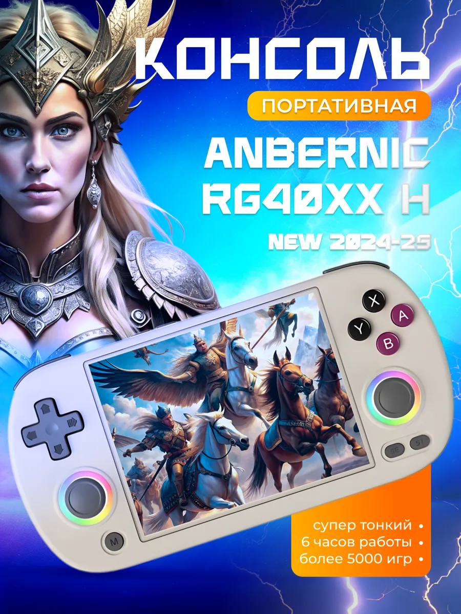 ANBERNIC Игровая приставка RG40XX H серая