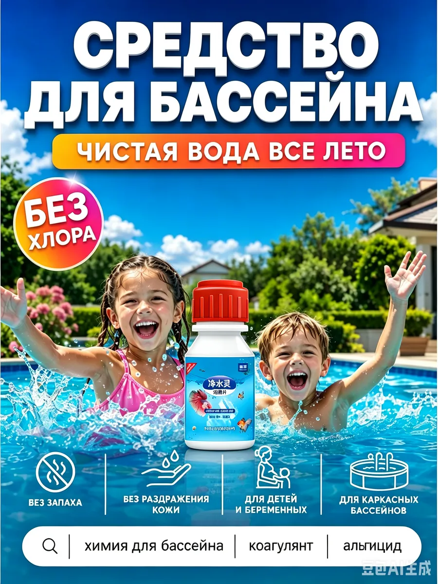 средство для бассейна от цветения без хлора 60 листов