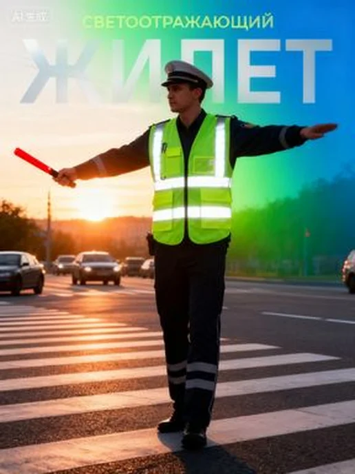 Светоотражающий жилет, размер Универсальный, вариант