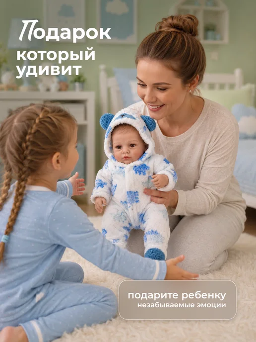 реборн Силиконовая кукла девочка Рэйчел, 48 см, вариант, фото 7