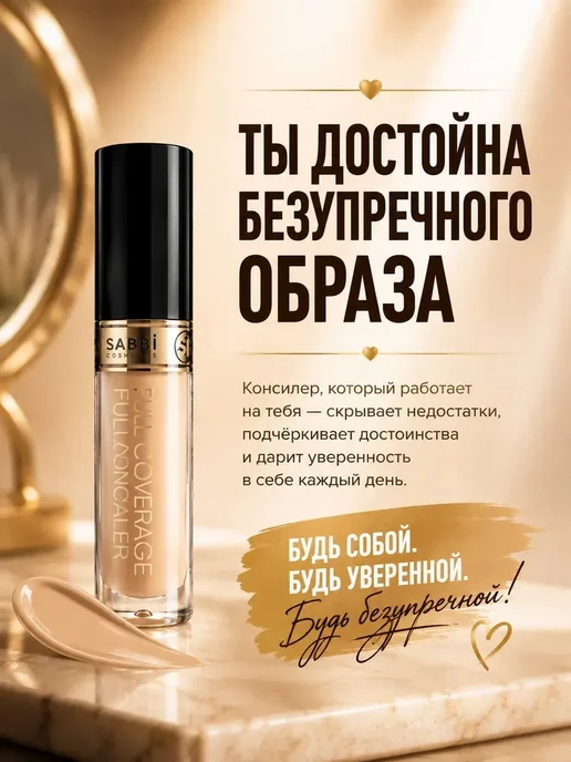 NARBA Консилер для лица плотный жидкий корректор под глаза, бежевый, фото 3