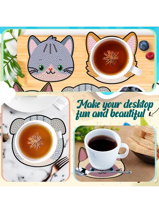 Аниме мозаика для чашки DIY креатив подставка (YT12), вариант, фото 3