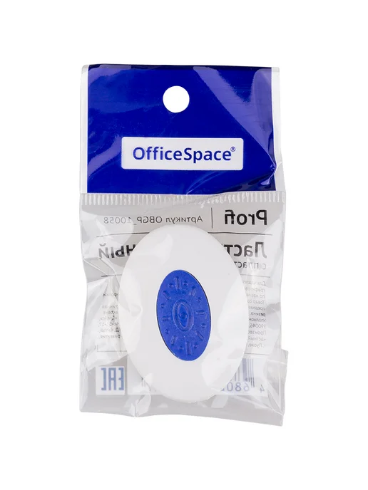OfficeSpace Ластик "Profi", 2 штуки, ТПР, пластиковый держатель, белый, фото 2