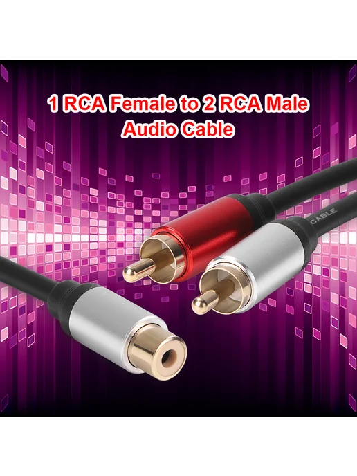 RCA 1F на 2M аудио разветвитель для усилителя и сабвуфера, вариант, фото 3